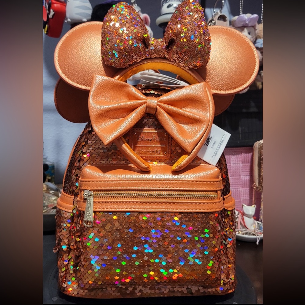 Disney Loungefly Sequin Backpack and Ears